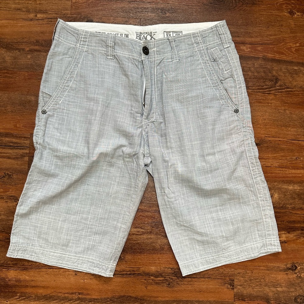 Men's Buckle Black Grey Short